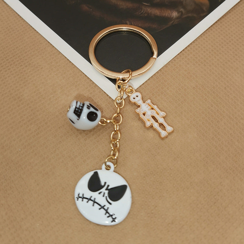 Wholesale Alloy Bat Ghost Zombie Pumpkin Skull Halloween Keychain